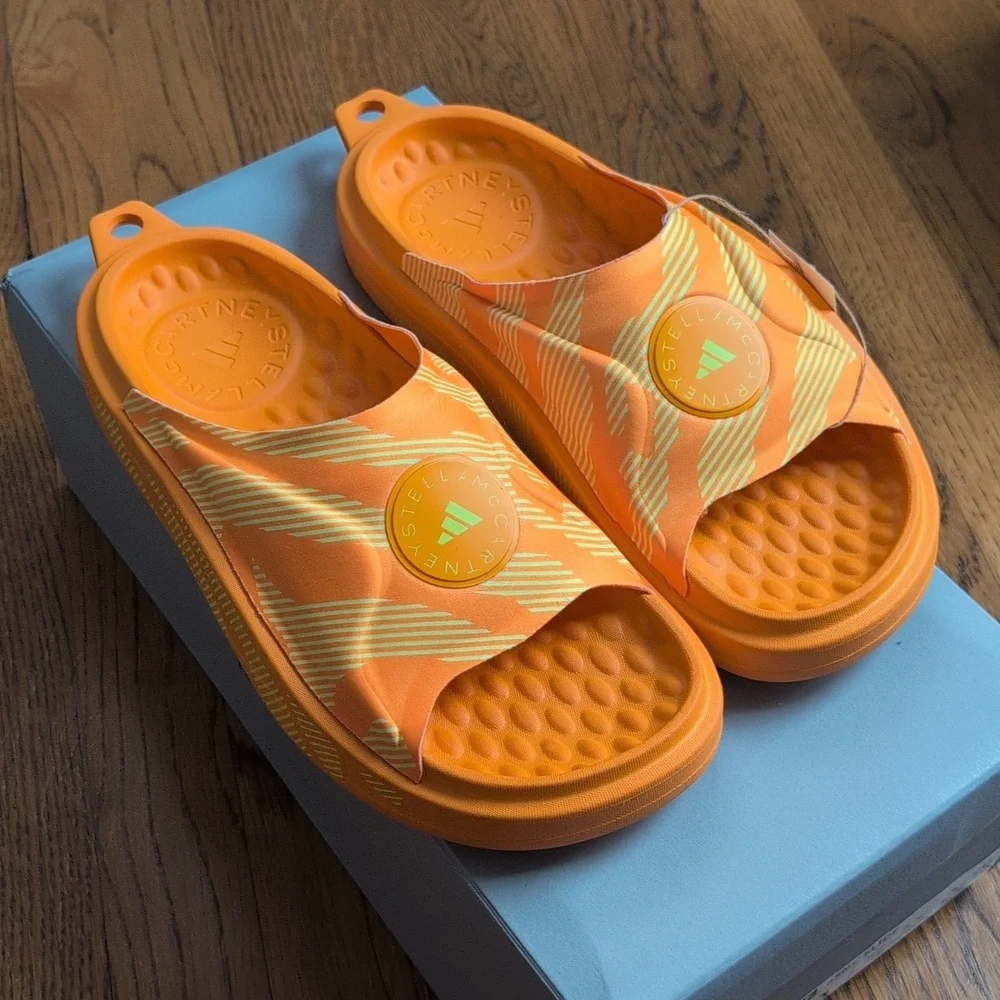 NIB Stella McCartney Adidas Collaboration Slide Sandals Slip On Shoes Size 9